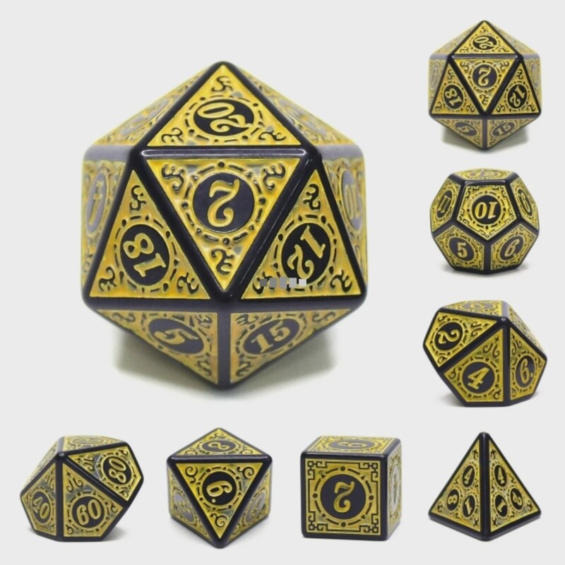 MAGIC FLAME - YELLOW RPG DICE SET
