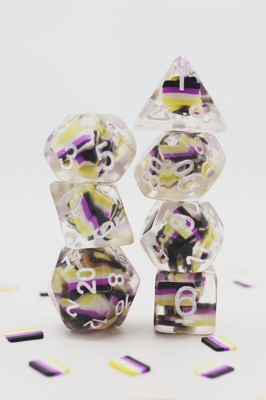 NONBINARY FLAG RPG DICE SET