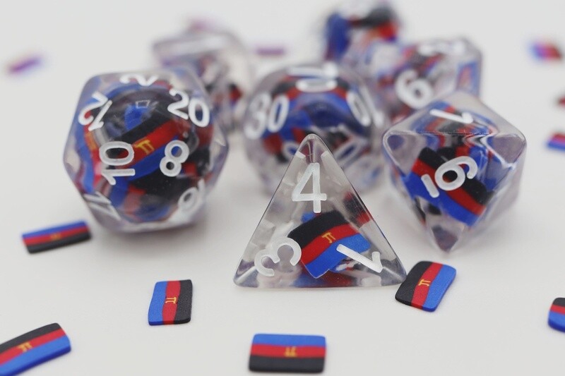 POLYAMOROUS FLAG RPG DICE SET