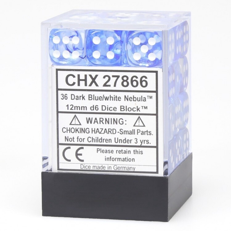 Nebula Dark Blue/White Chessex 12mm D6