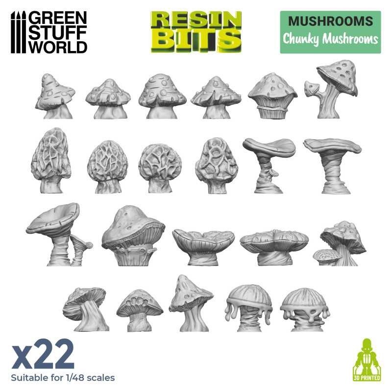 3D Printed - Chunky Mushrooms