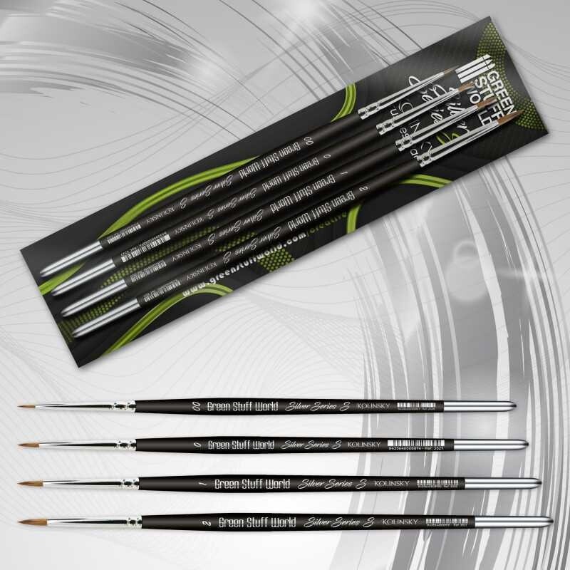 GSW Silver Series Kolinsky Brush Set