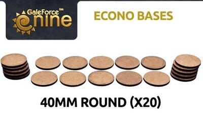 Econo Bases 40mm Round (x20)