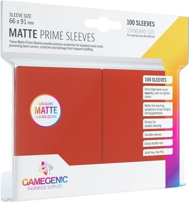Matte Prime Sleeves Red