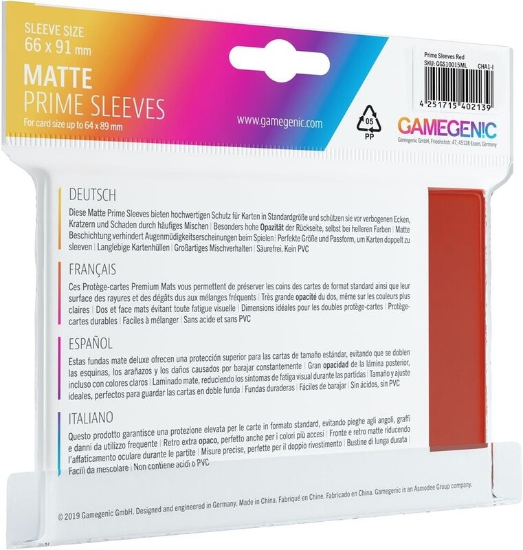 Matte Prime Sleeves Red