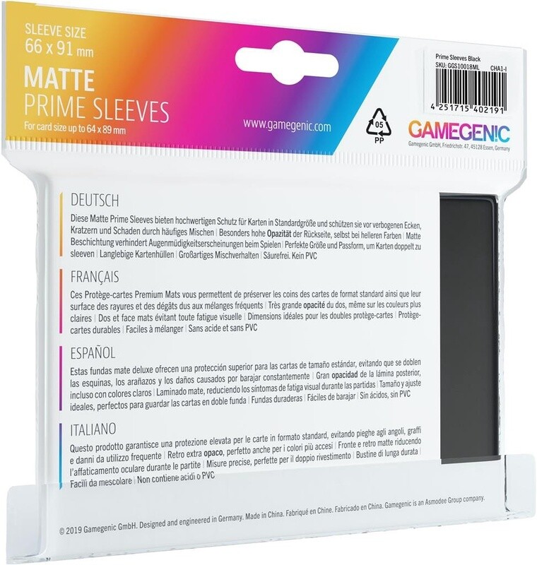 Matte Prime Sleeves: Black
