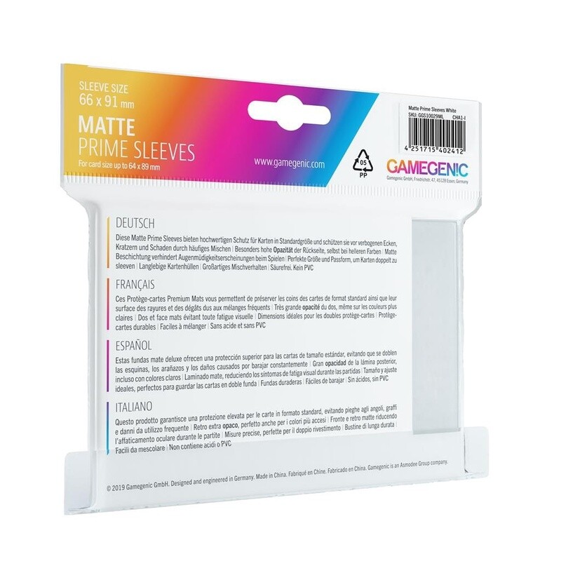 Matte Prime Sleeves: White