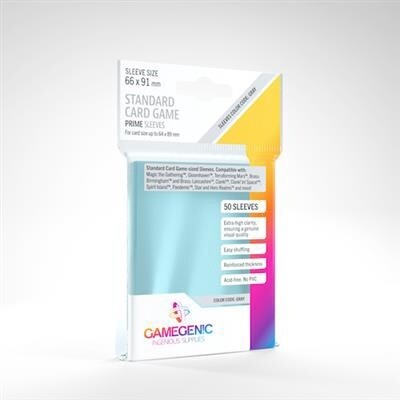 Prime Sleeves: Standard Card Game (66x91mm, Clear)