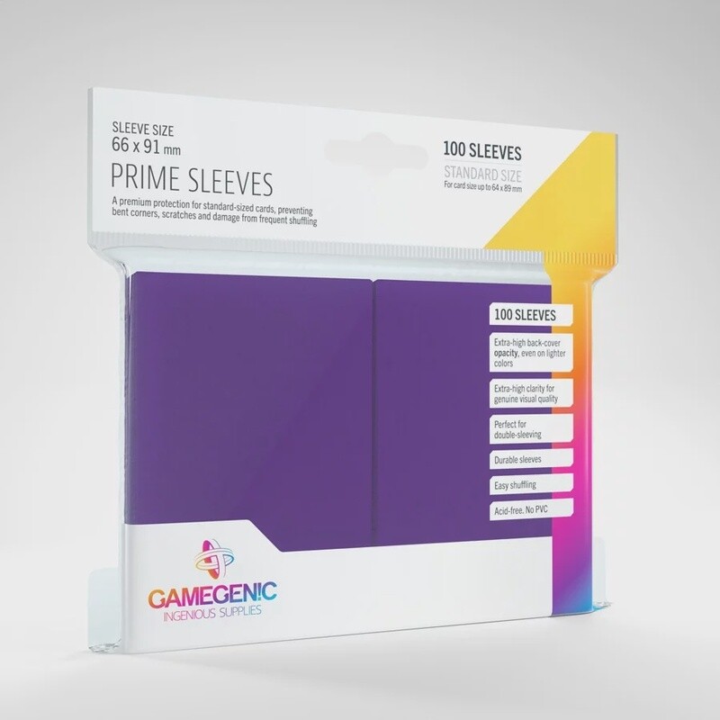 Prime Sleeves: Standard Card Game (66x91mm, Purple)