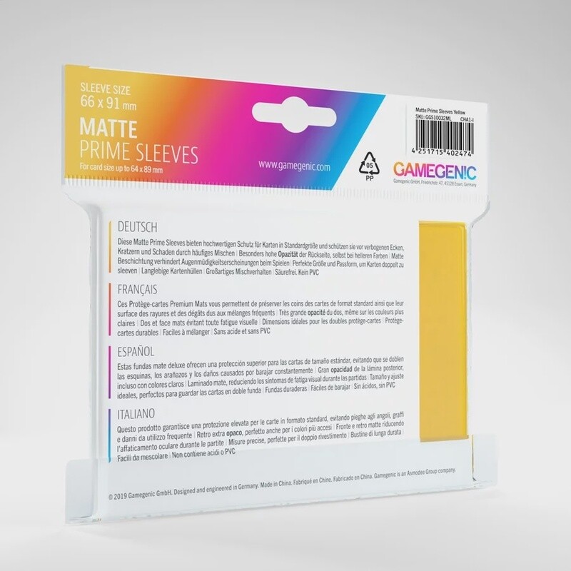 Matte Prime Sleeves: Yellow