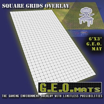 6x3 GEO Mat - Square Grid WHITE