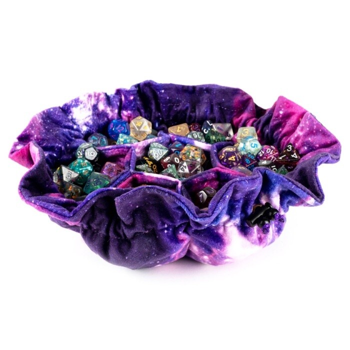 Velvet Dice Bag with Pockets: Nebula