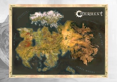 Conquest Cloth Map Of Alektria, The First Continent Of EÄ