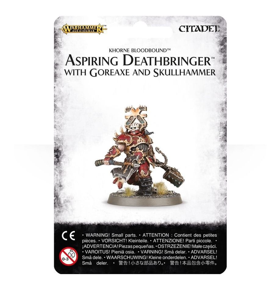 BLADES OF KHORNE* Aspiring Deathbringer W/ Goreaxe &amp; Skullhammer