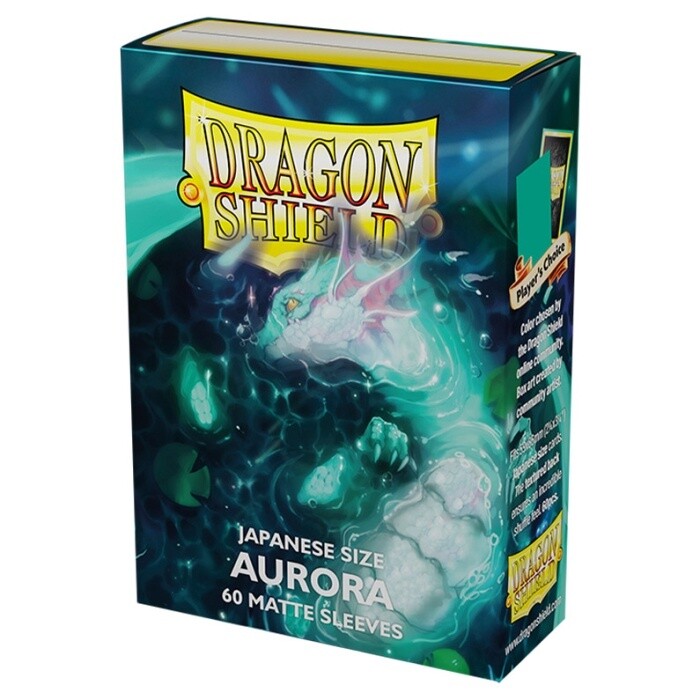 Dragon Sheild Sleeves, Type: Aurora 60 Matte Sleeves: Japanese Size