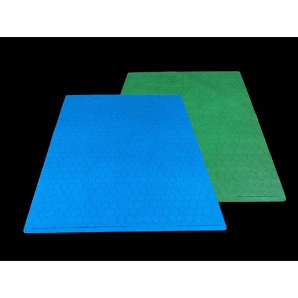 Battlemat: 1" Hex- Reversible Blue-Green (23.5" x 26")