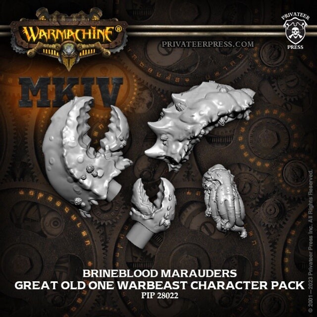 Southern Kriels Brineblood Marauders Great Old One Character Warbeast Upgrade Pack (Body not included)