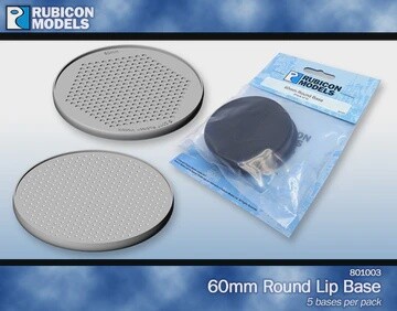 60mm Round Bases- 1 Package of 5 Bases