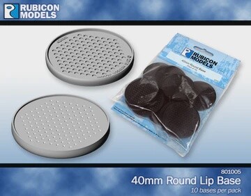 40mm Round Bases- 1 Package of 10 Bases