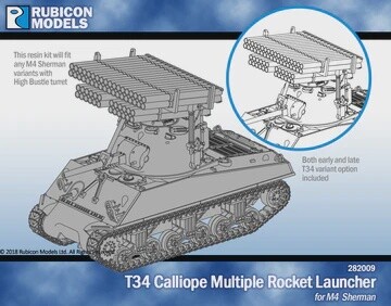 T34 Calliope Tank Mounted MRL for M4 Sherman- Resin