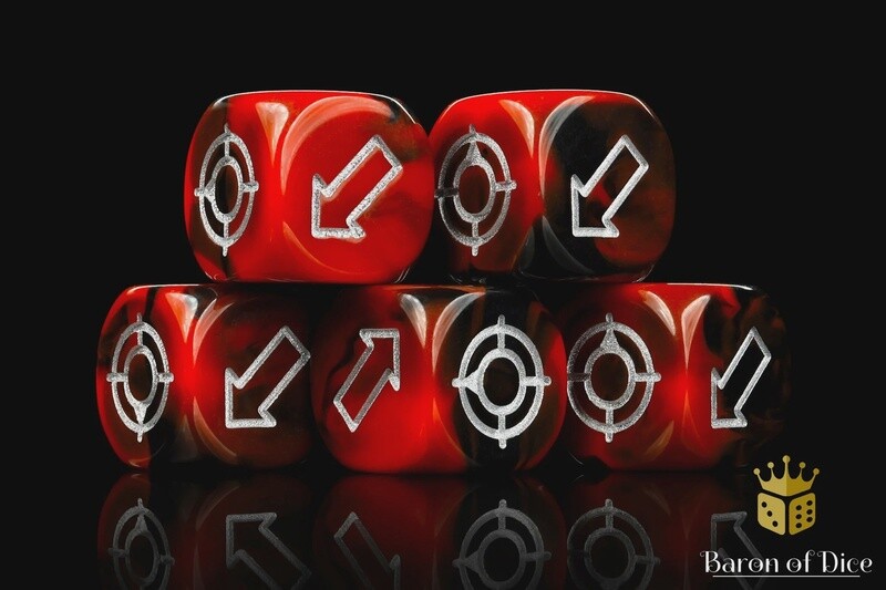 SCATTER DICE CHAOS RED 16MM