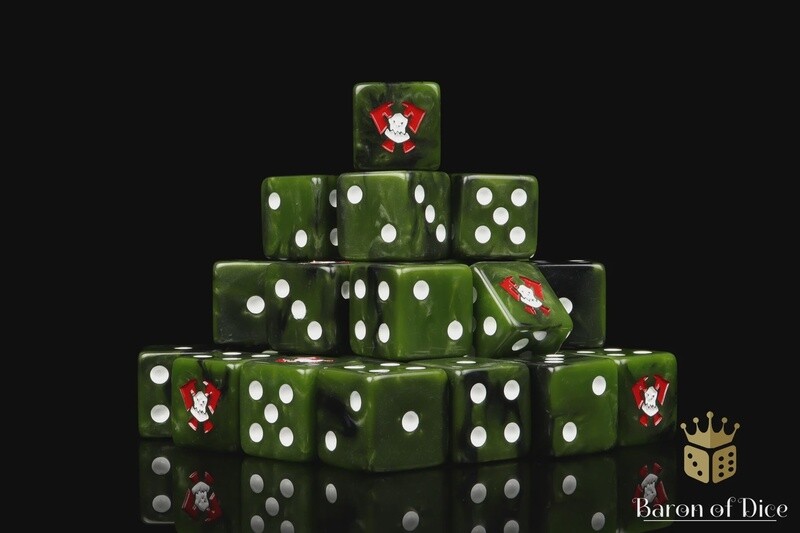 BLOODY ORCS 16MM DICE