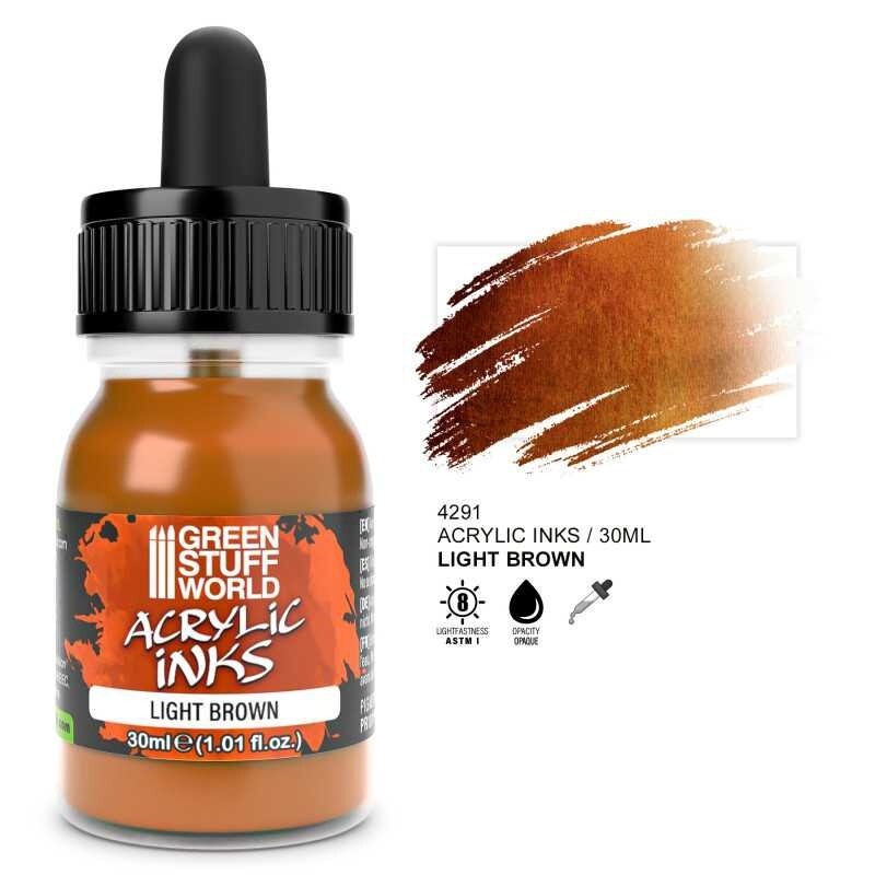Acrylic Inks Opaque - LIGHT BROWN 30 ml
