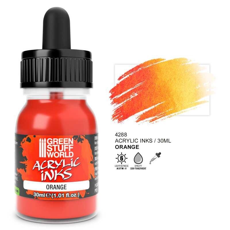 Acrylic Inks Opaque - ORANGE 30 ml