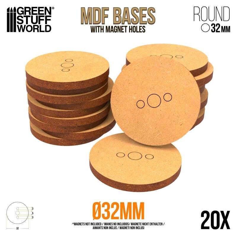 MDF Bases- Round 32mm