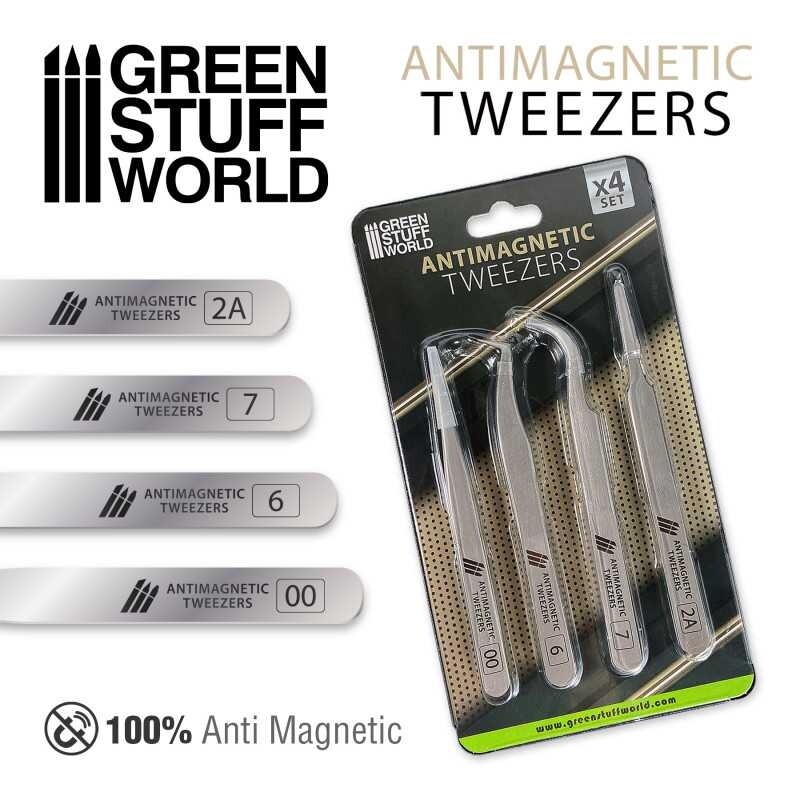GSW 100% Anti-magnetic QUARTZ Tweezers SET