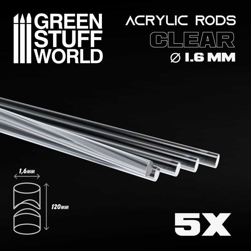 GSW Acrylic CLEAR Rods 1.6mm