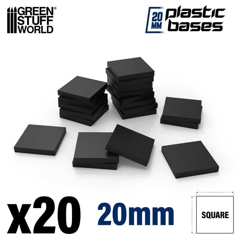 Plastic Square Bases 20mm