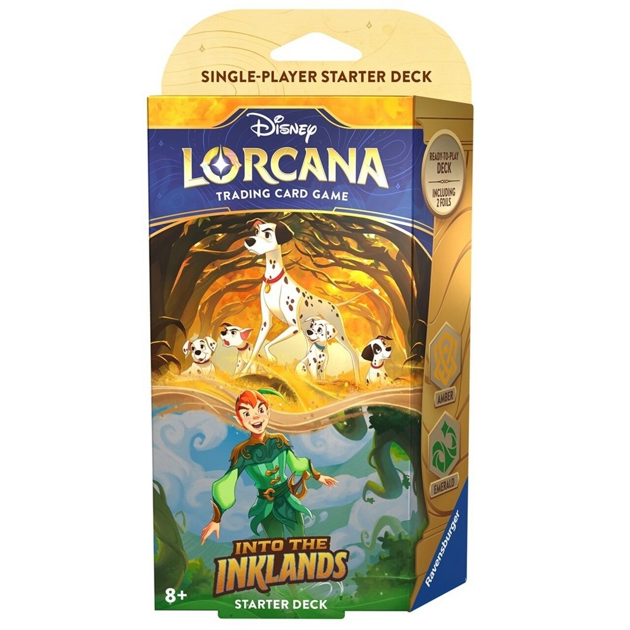 Lorcana TCG: Into the Inklands Starter Deck, Colors: Peter and Pongo Amber/Emerald