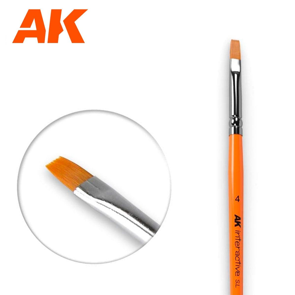 AK : Flat Brush 4 Synthetic