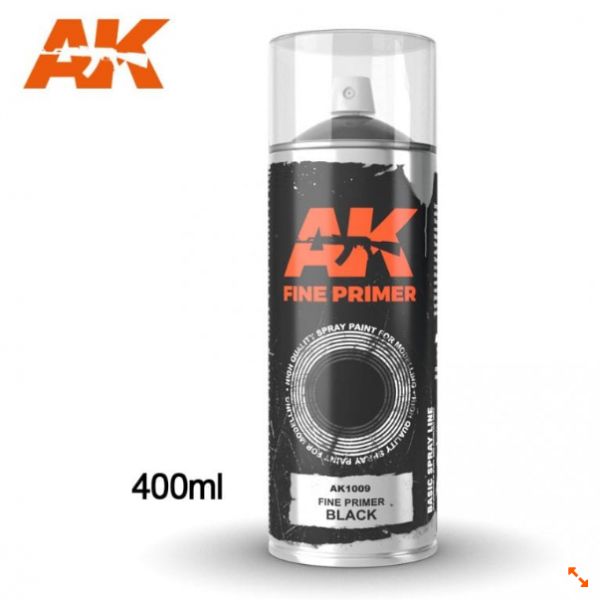 AK SPRAYS - Fine Primer Black (400ml)