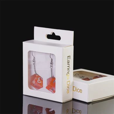 D6 Galaxy Earrings: Red &amp; Orange