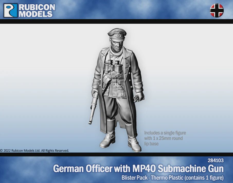 German Officer with MP40 SMG