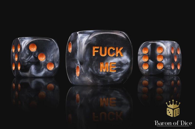 Fuck Me, Steel, 16mm Dice