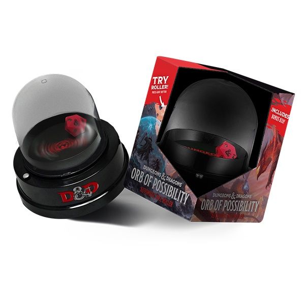 Dice Roller: D&amp;D Orb of Possibility with Silicone d20 &amp; Removable Lid