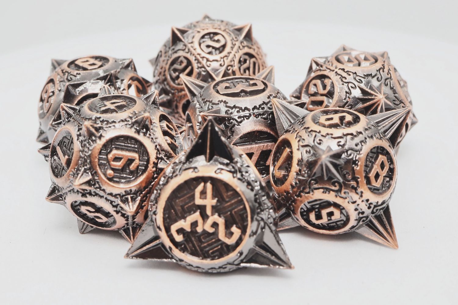 Meteor Storm: Copper Asteroid - Metal RPG Dice Set
