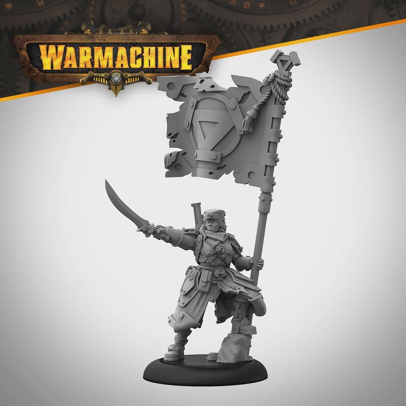 Khador Winter Korps Infantry Standard Bearer Variant