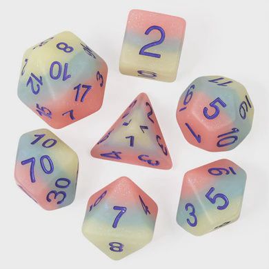 Peach Snow Cone RPG Dice Set