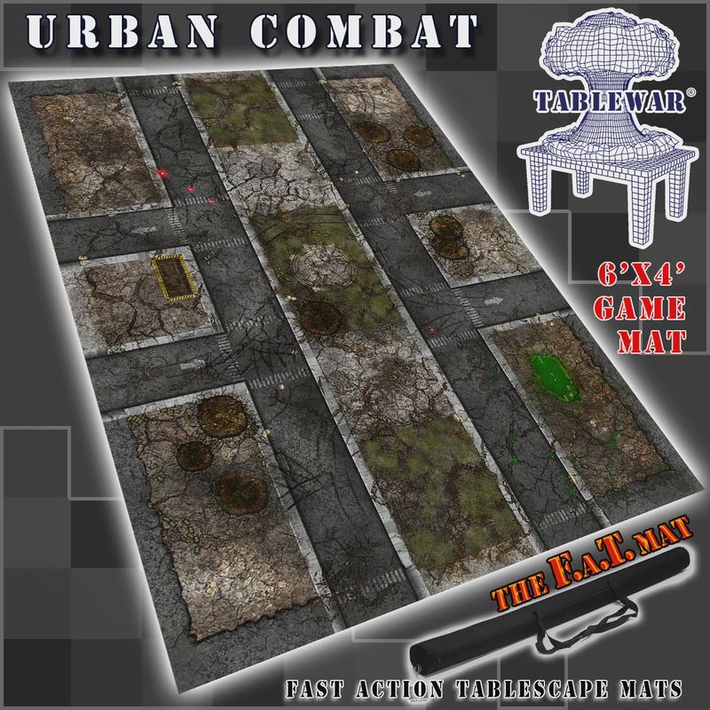 6x4 &#39;Urban Combat&#39; F.A.T. Mat Gaming Mat