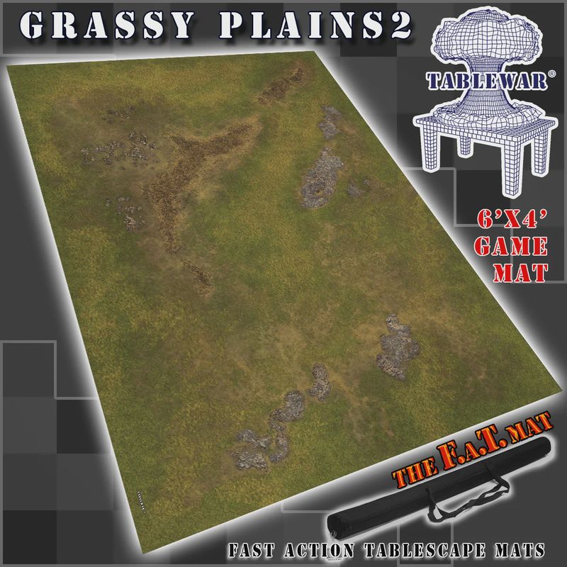 6x4 &#39;Grassy Plains 2&#39; F.A.T. Mat Gaming Mat