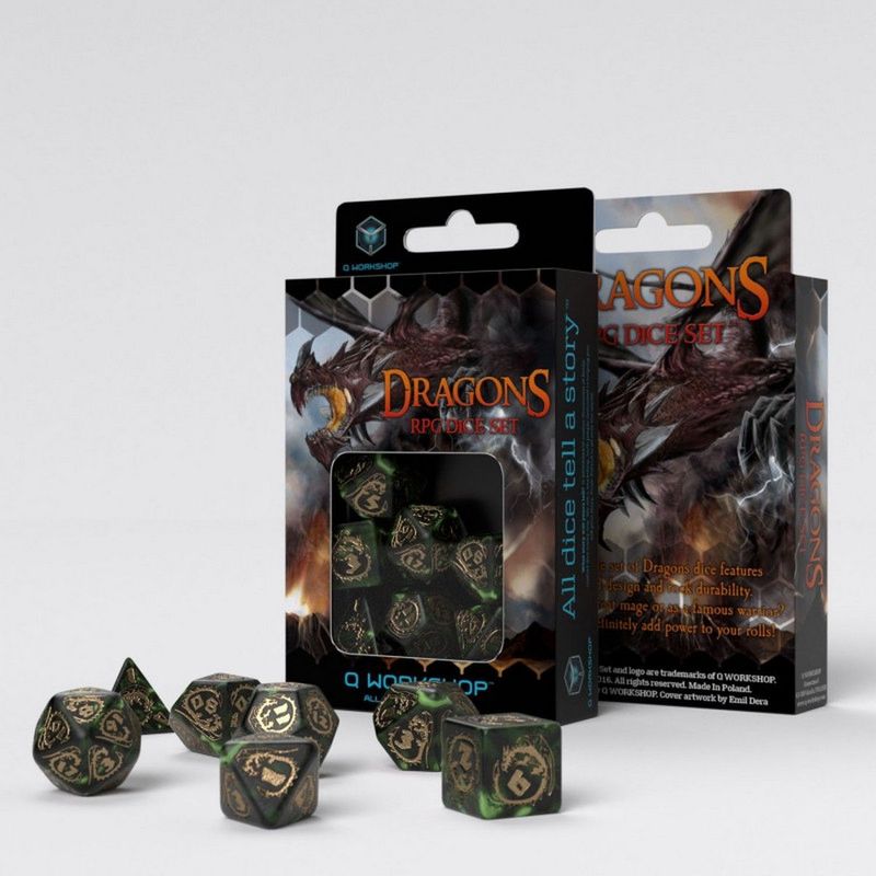 Dragons Dice Set: Nephrite