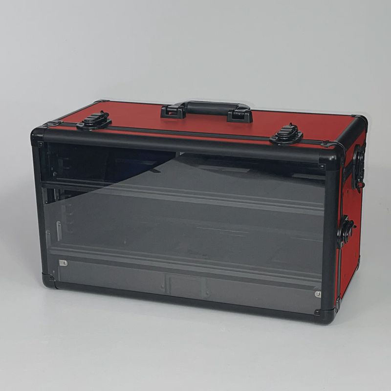 Bundle Trays + Tower Case: Half-size - MARK III, color: Red w Blacktrim