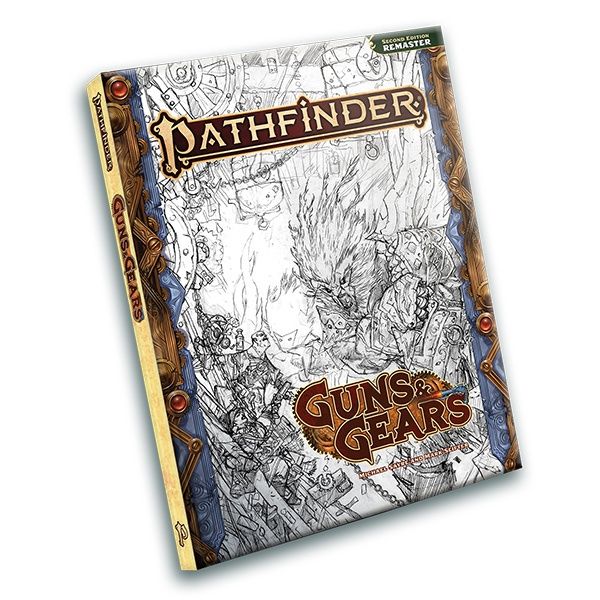 Pathfinder RPG, 2e: Guns &amp; Gears (Remastered), Sketch Cover