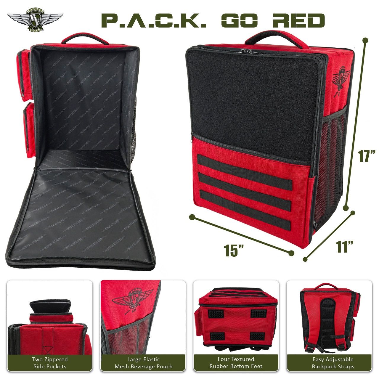 P.A.C.K. Go 2.0 Vertical Standard Load Out (Red)