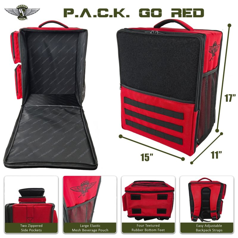 P.A.C.K. Go 2.0 Vertical Standard Load Out (Red)