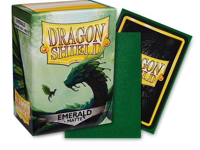 Dragon Shield Sleeves: Standard Matte - Emerald 100CT Dragon Shield Sleeves: Standard Matte - Emerald 100CT